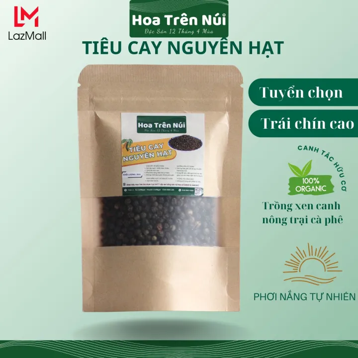 Tiêu cay nguyên hạt Hoa Trên Núi  hữu cơ chọn lọc thơm chất lượng được trồng xen canh nông trại cà phê - đặc sản tây nguyên 12 tháng 4 mùa30.000