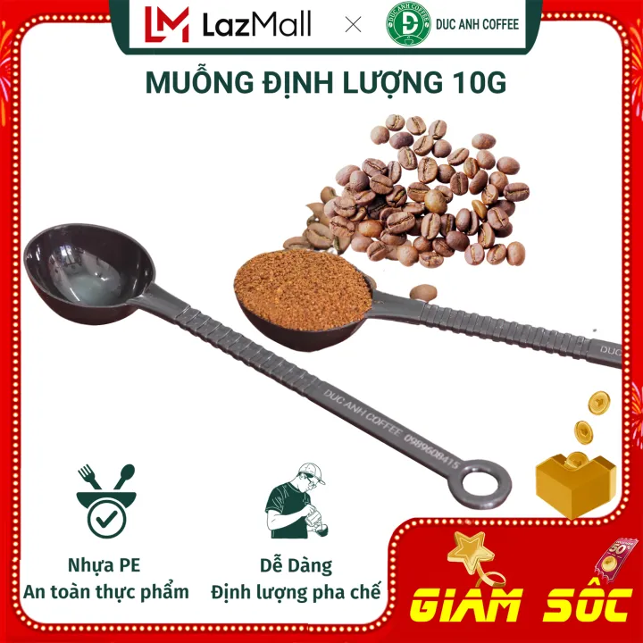 Muỗng Định Lượng đong cà phê nguyên chất nhựa an toàn - muỗng đong đúng chuẩn 10g - dùng đong cafe, đường, muối, gia gị pha chế.vvv  - DreamCafe15.000