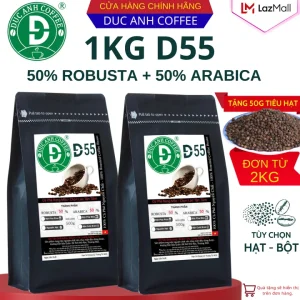 [SALE MẠNH] 1KG cà phê rang mộc D55 DreamCafe Cân Bằng 50% Robusta + 50% Arabica Tùy Chọn Pha Phin, Pha Máy - Gu Vừa, Ít Đắng, Thơm Nhiều Từ Arabica, Cafe Đức Anh - Cà Phê Đặc Sản Buôn Ma Thuột - cafe đặc sản410.000