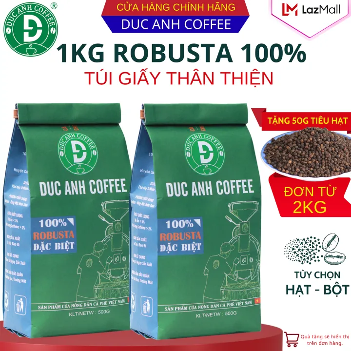 [trợ giá] 1kg Cà Phê Rang Xay Đặc Biệt DreamCafe Rang mộc Pha Phin - 100% Robusta đậm vị thơm - chọn trái chín - Sản phẩm cà phê rang xay nguyên chất bán chạy  - cafe pha phin - cafe rang mộc300.000