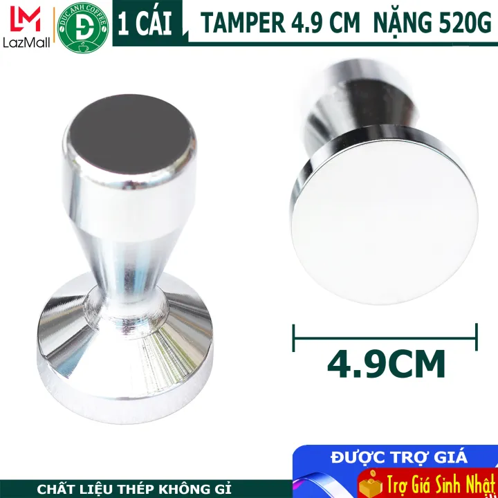 Cục nén TEMPER dùng máy pha cà phê - Thép Không gỉ  - có nhiều lựa chọn đường kính ( 4,9cm - 5,1cm - 5.3cm và 5.7cm) - đầm tay cho ly cafe espresso chuẩn hơn - tay nén cafe pha máy188.000